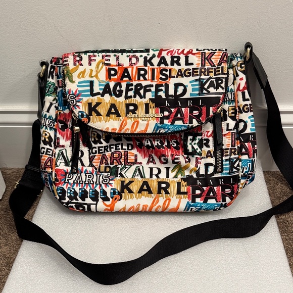 Karl Lagerfeld Handbags - Karl Lagerfeld Paris scribble messenger crossbody shoulder bag